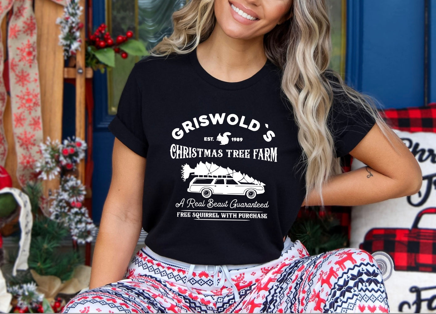 Griswold's Christmas tree farm unisex t-shirt in black