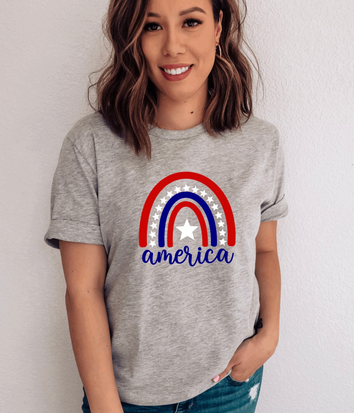 America rainbow t-shirt