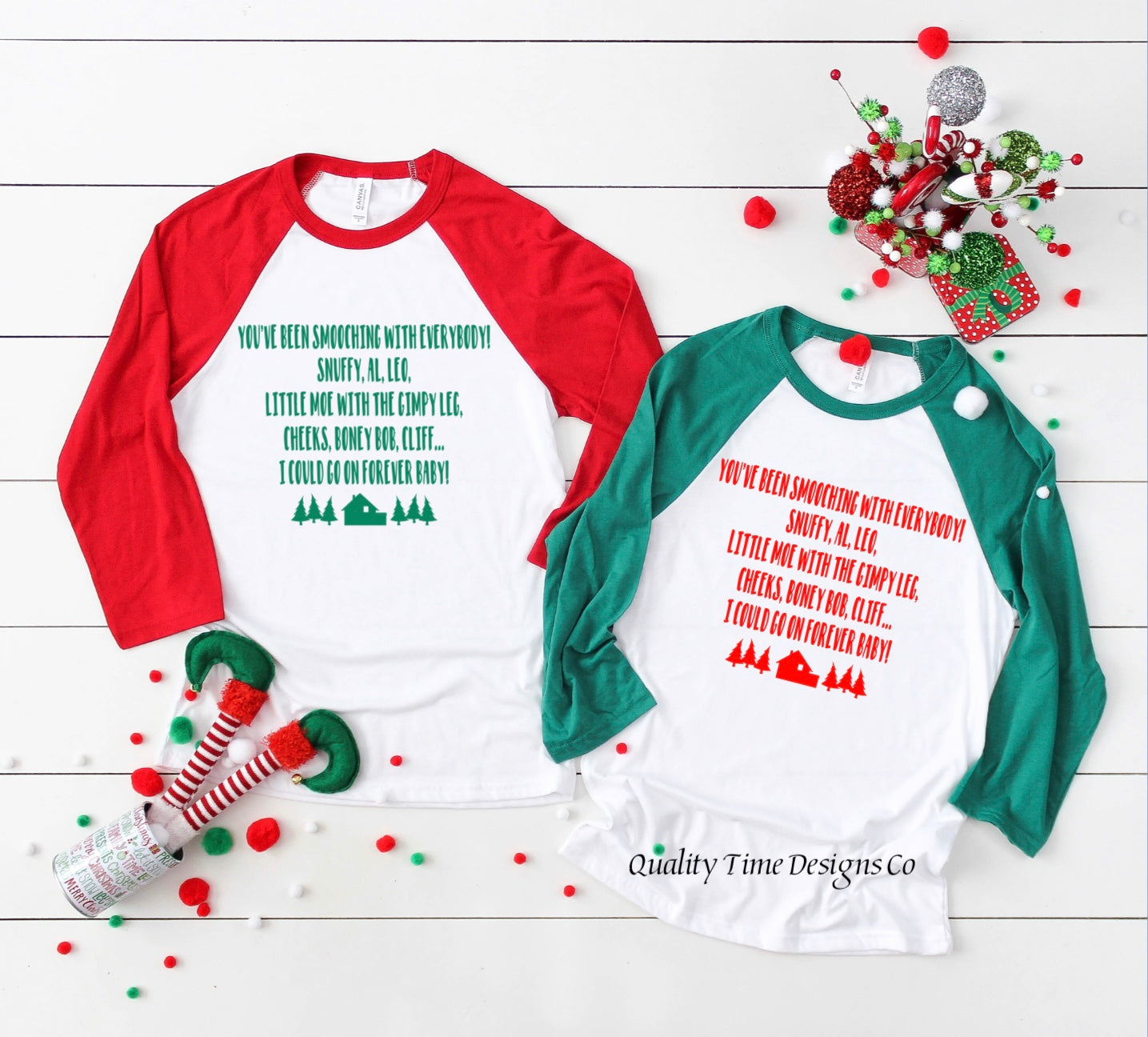 You’ve been smooching with everybody raglan
