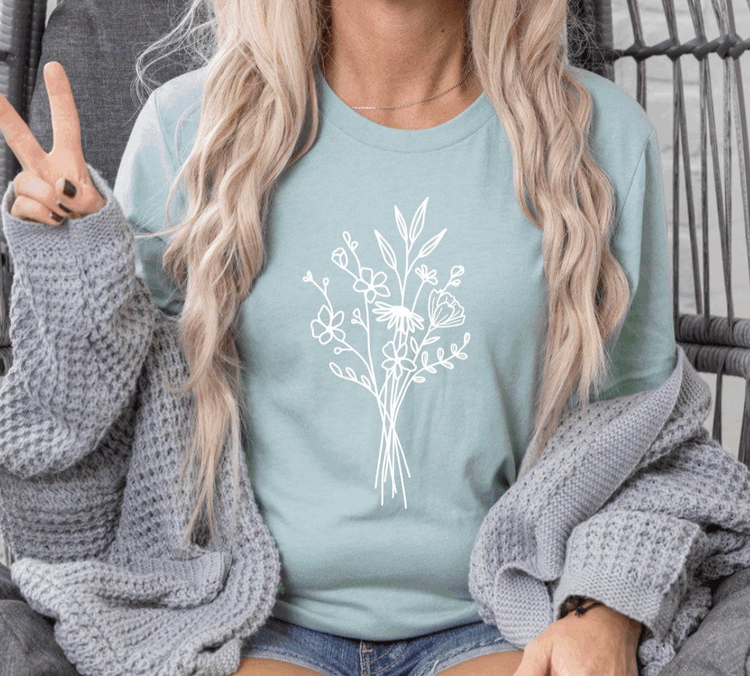 wildflower bouquet t-shirt