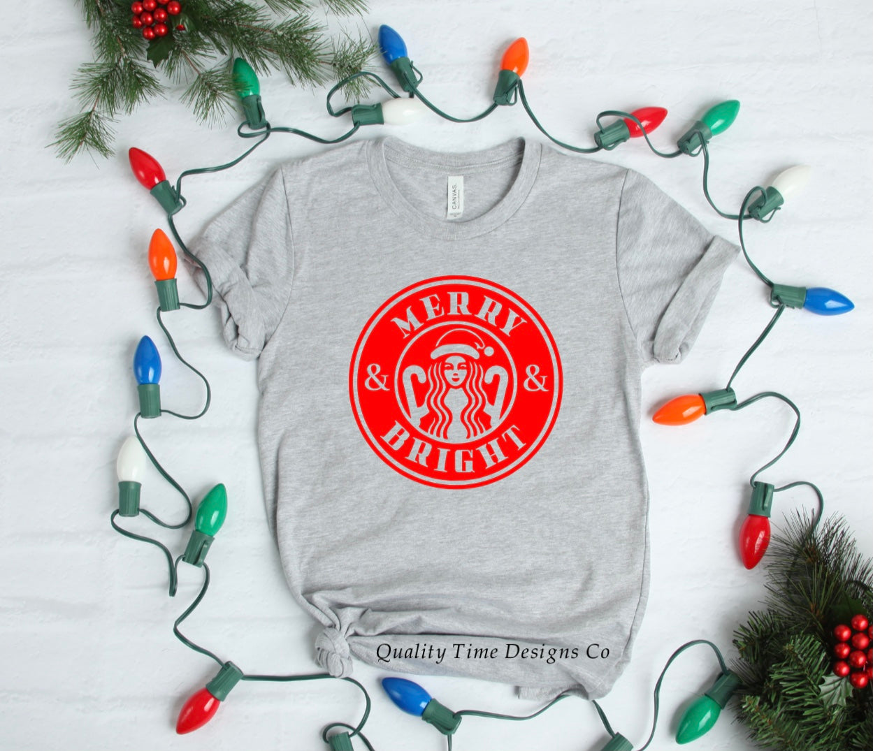 Merry and bright Starbucks t-shirt