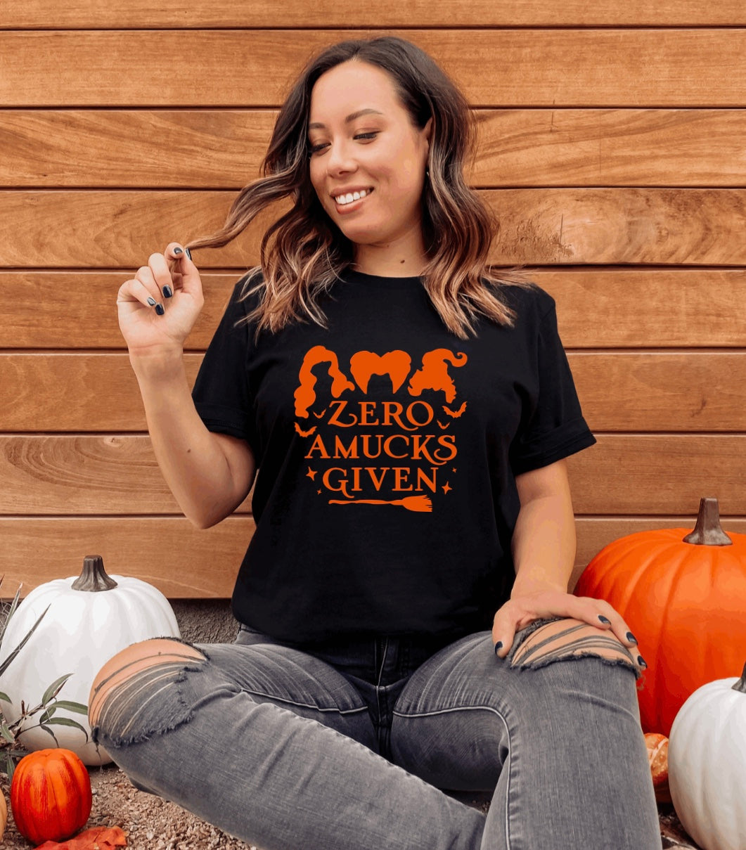 Zero amucks given t-shirt