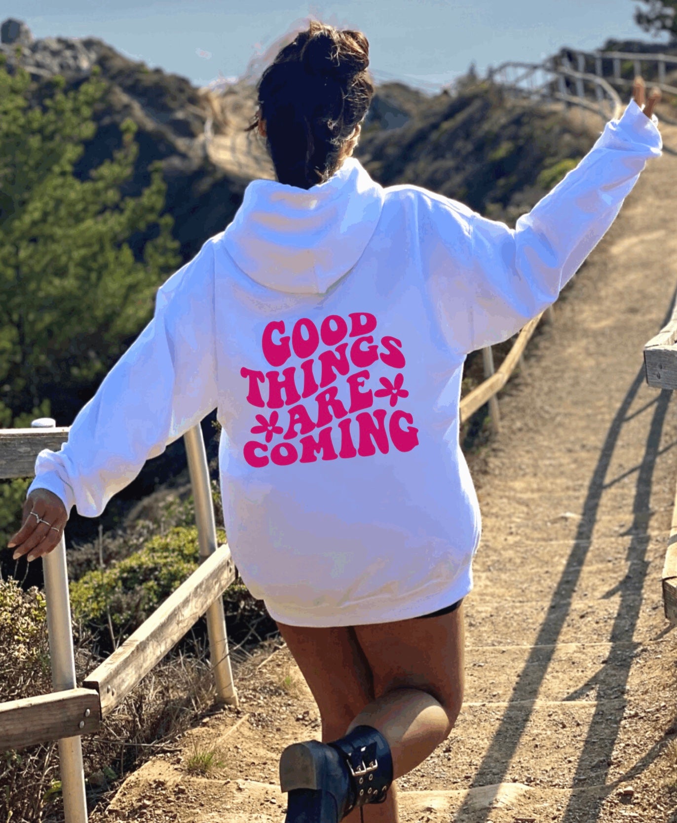 Good things are coming retro hoodie