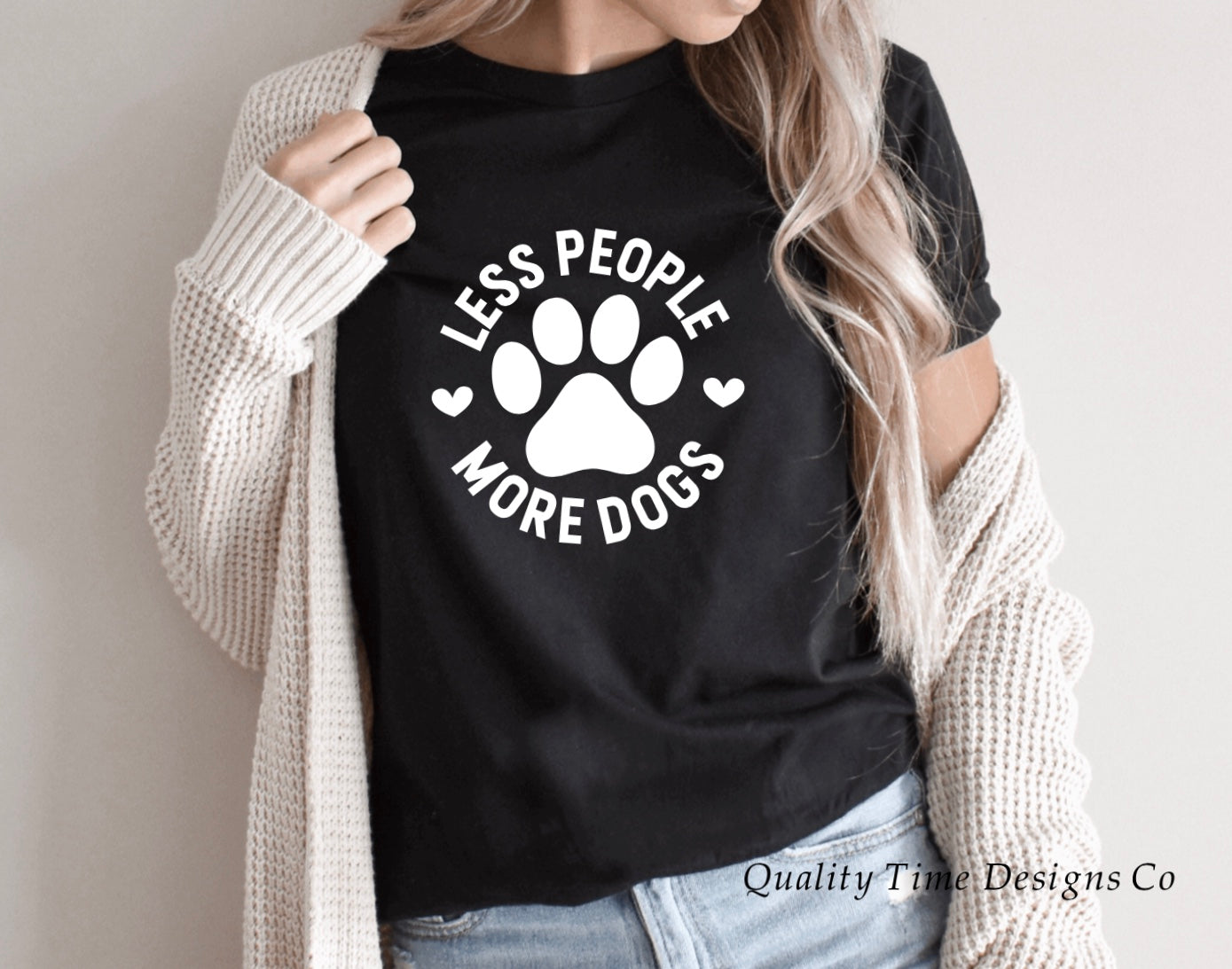 Less people more dogs t-shirt