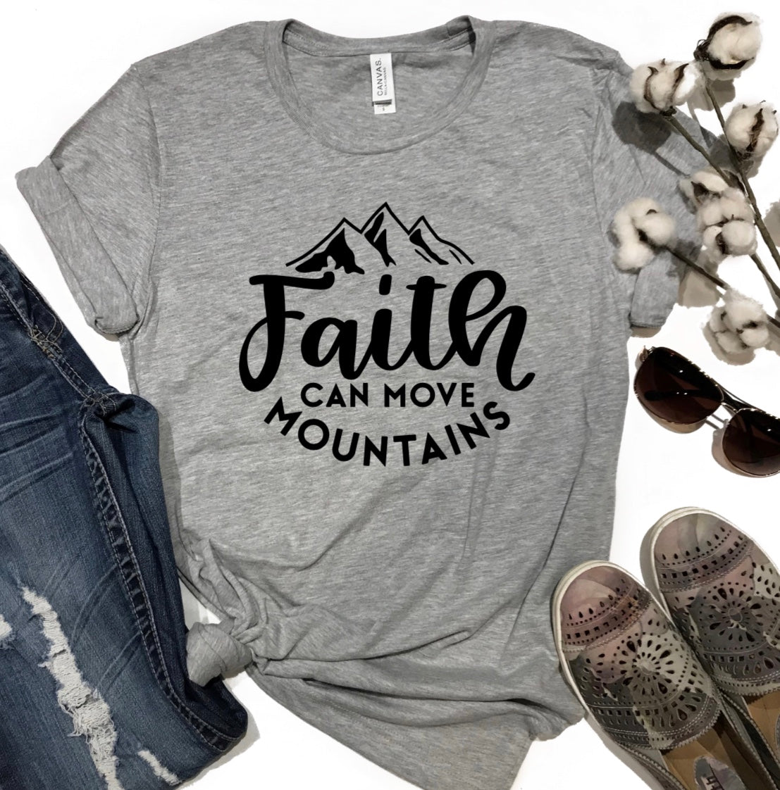 Faith can move mountains t-shirt
