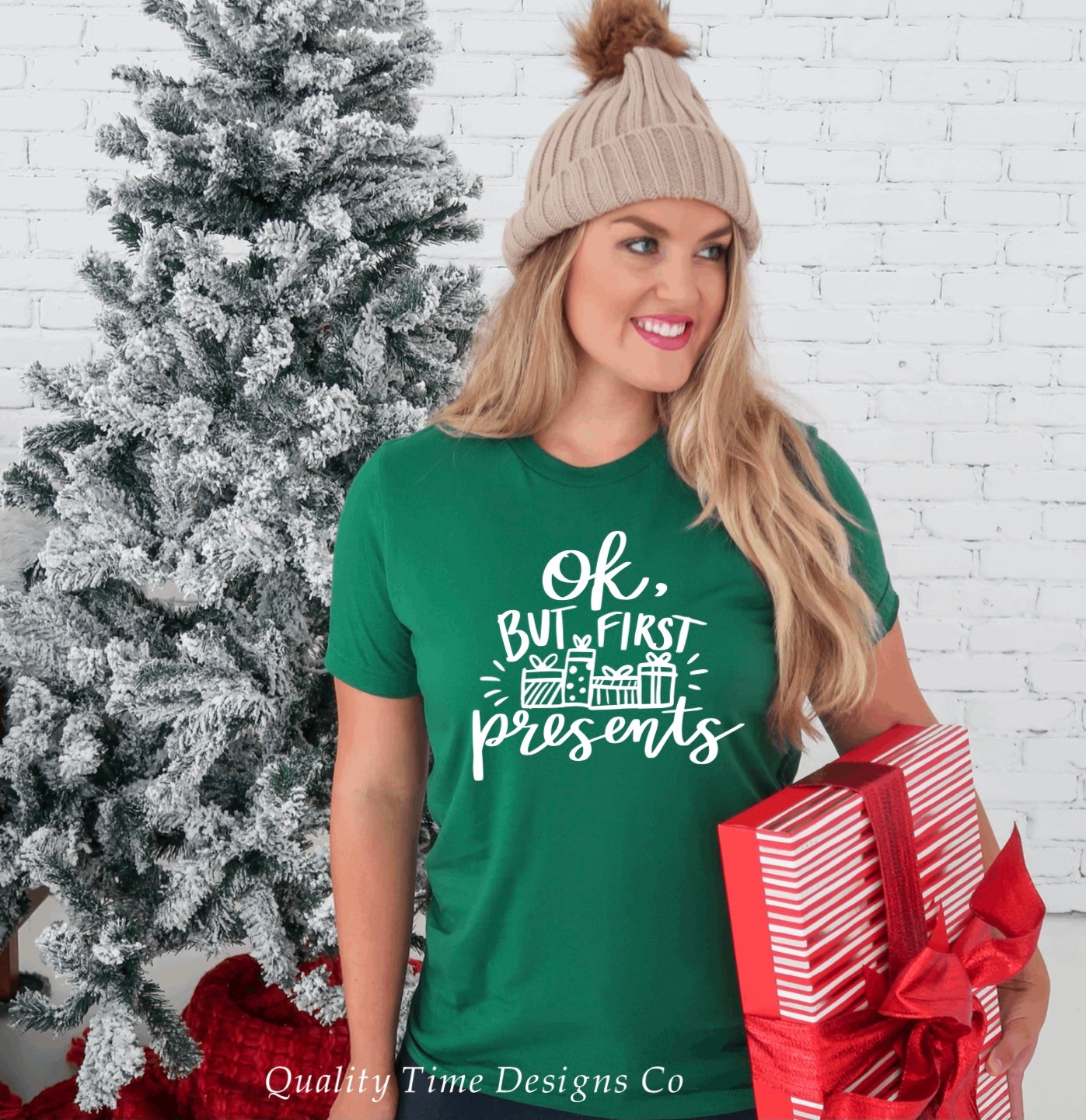 Ok but first presents t-shirt