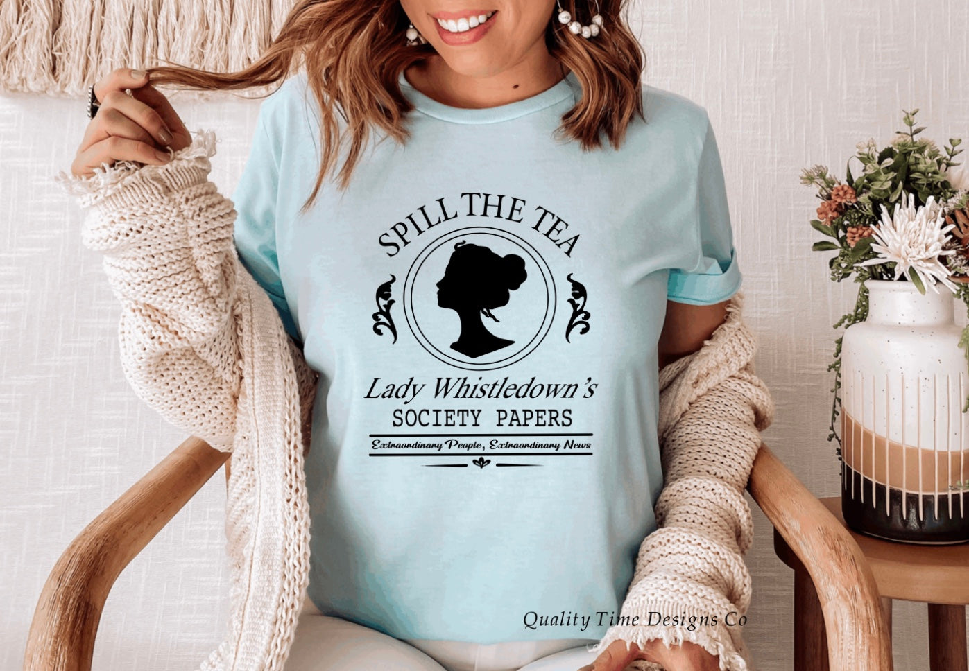 Lady Whistledowns society paper t-shirt