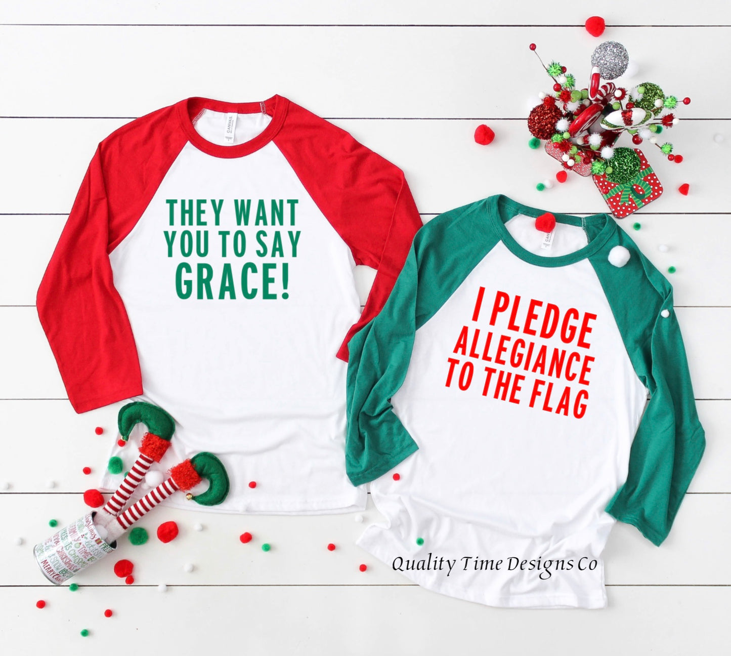 They want you to say Grace/I pledge allegiance raglans