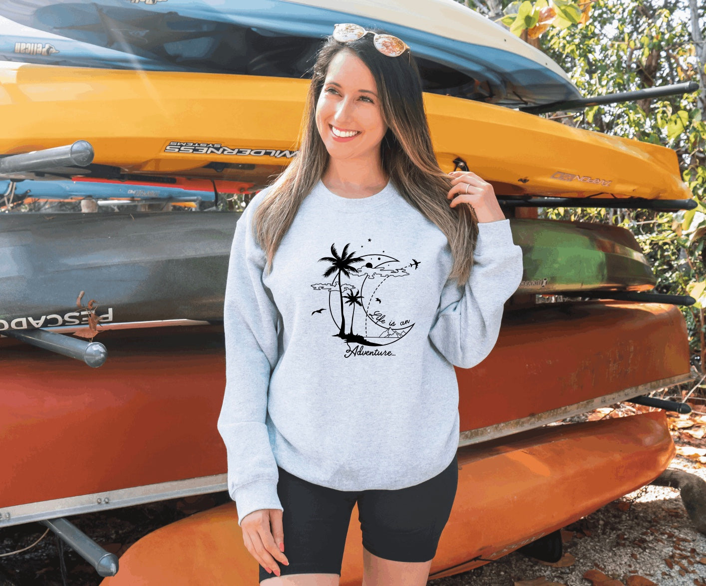 Life is an adventure crewneck sweatshirt