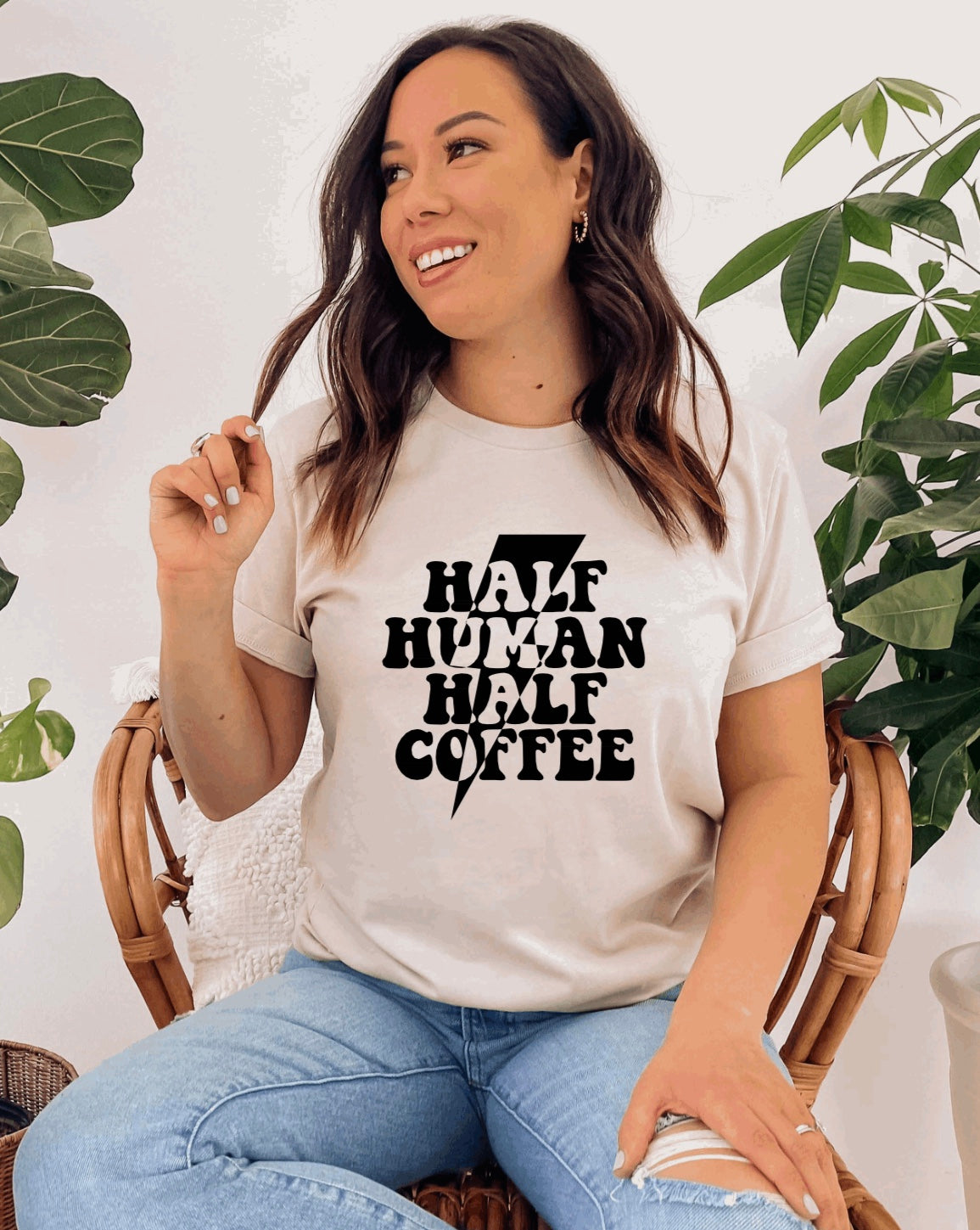 Half Human Half Coffee t-shirt