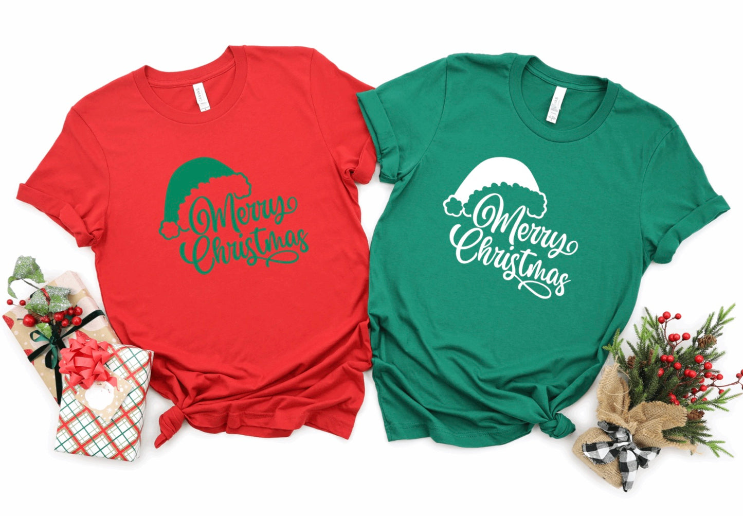 Merry Christmas Santa hat t-shirt