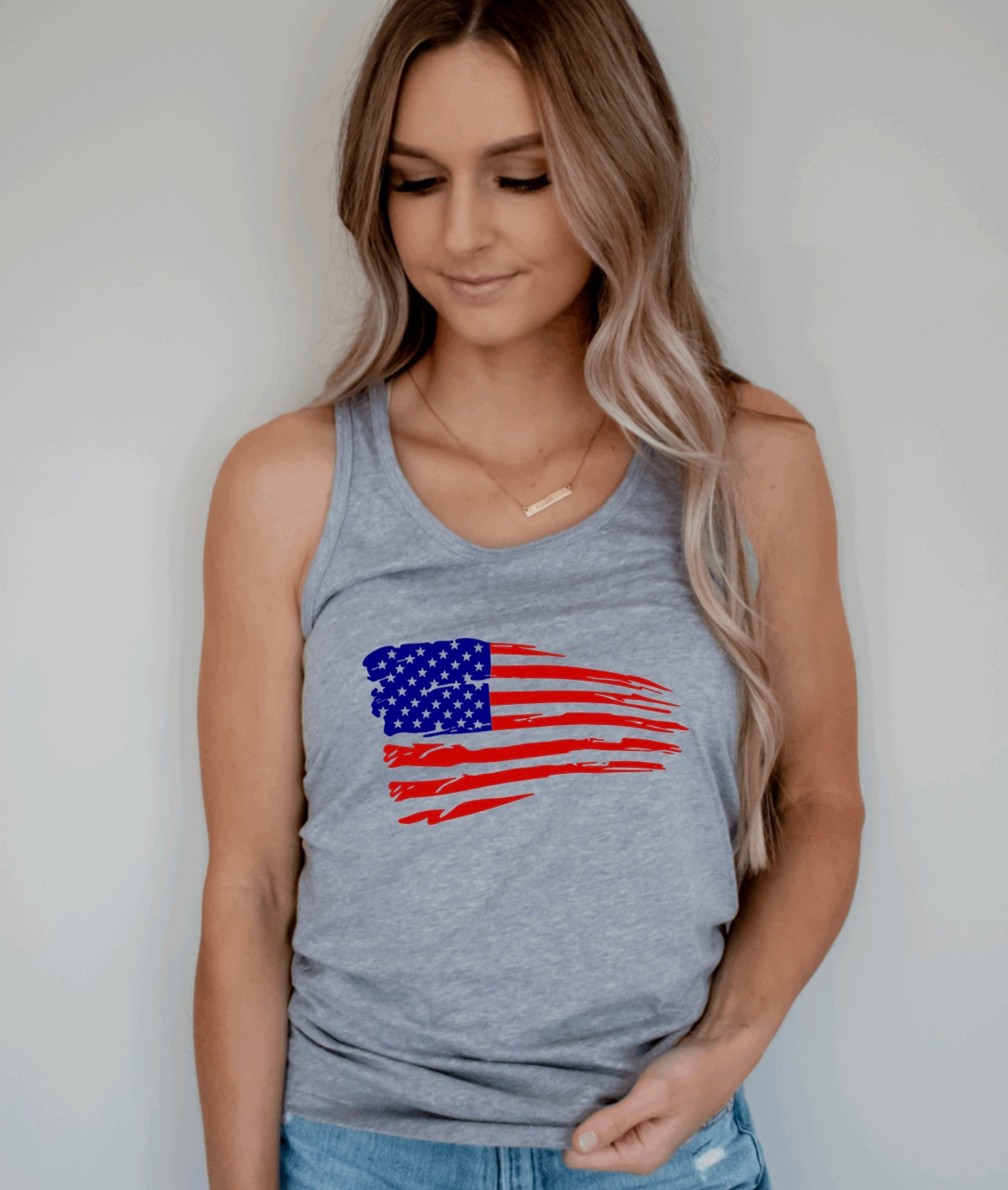 American Flag Patriotic Tank Top