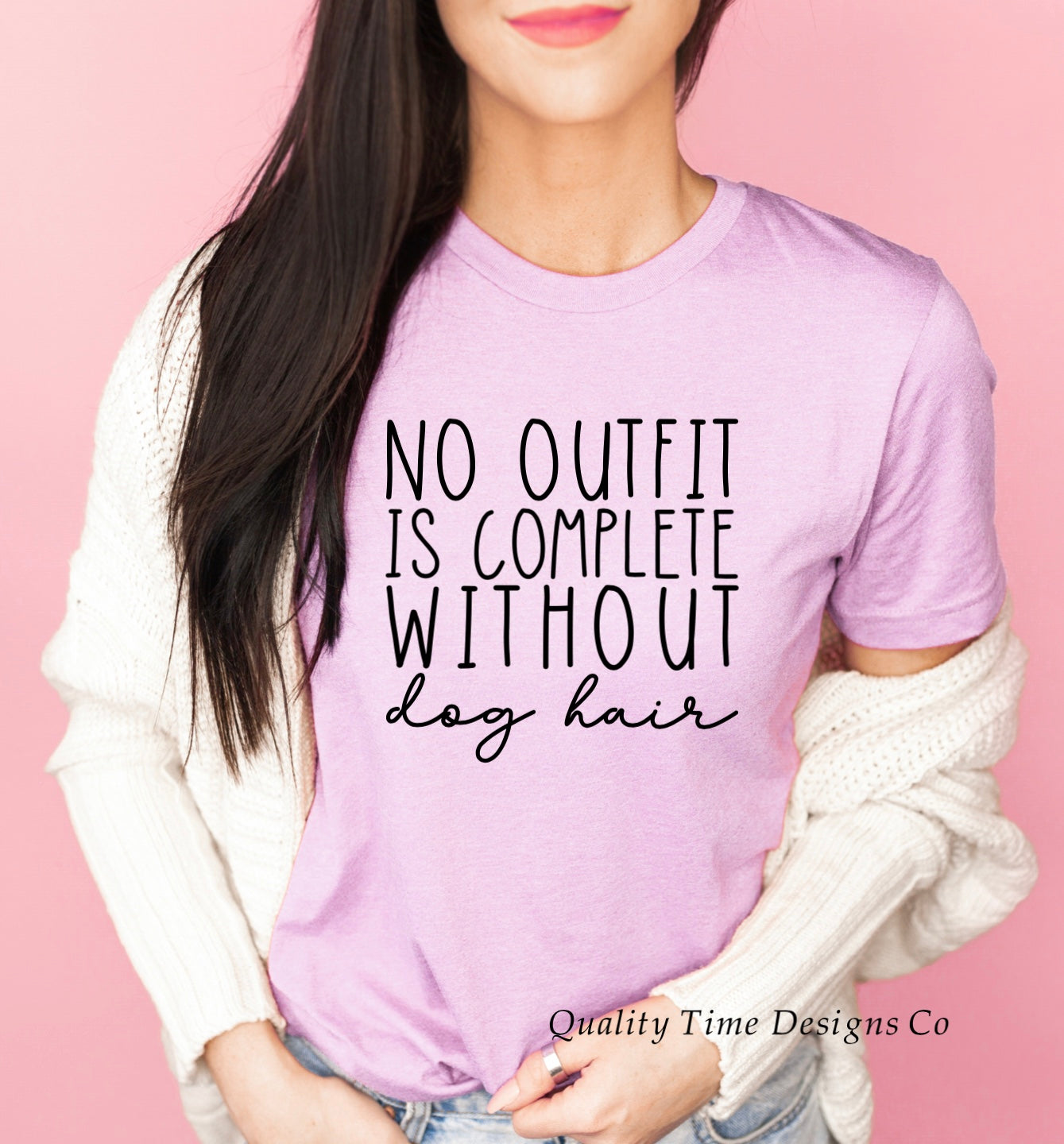 No outfit is complete without dog hair t-shirt