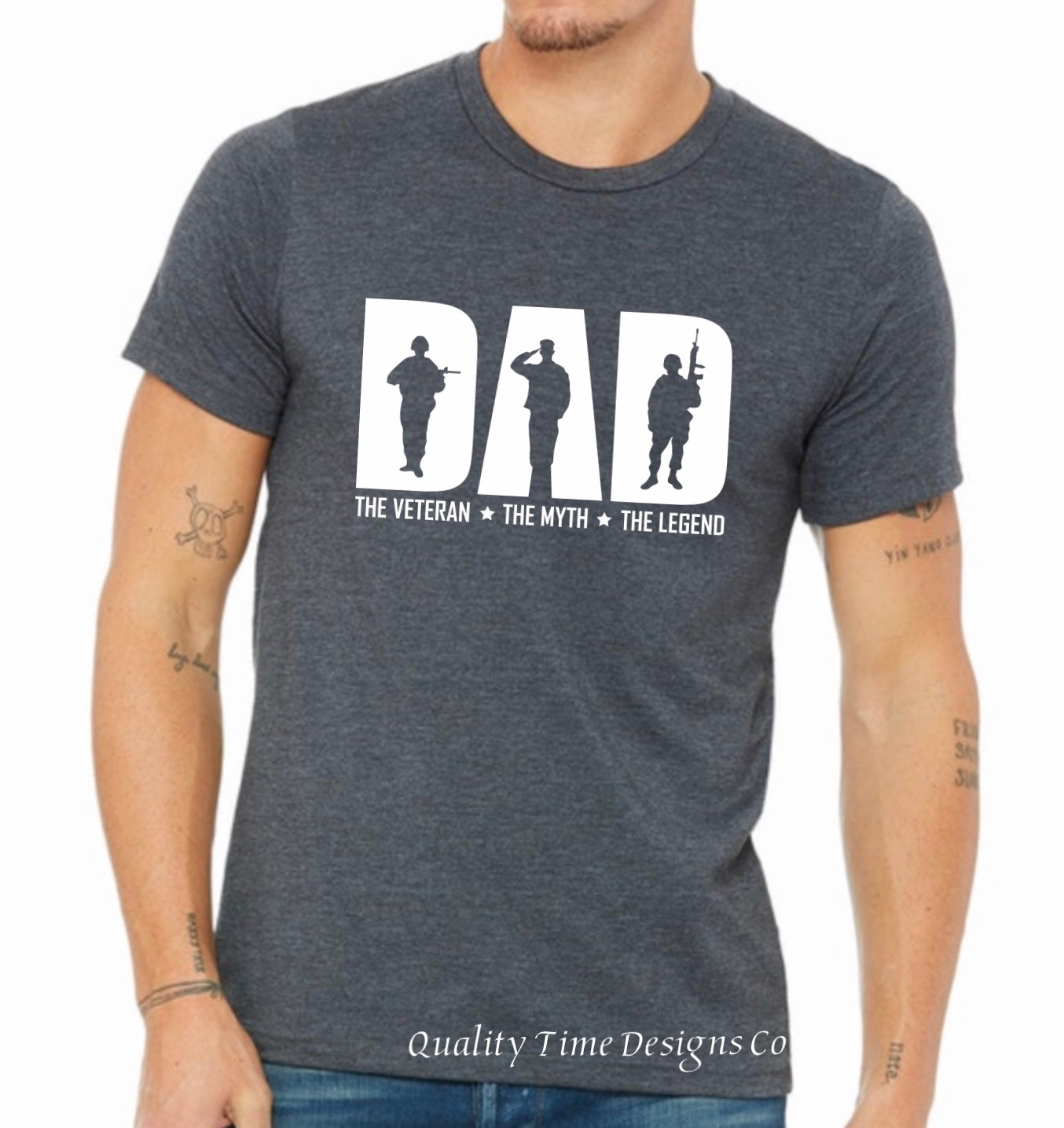 Dad the veteran the myth the legend t-shirt