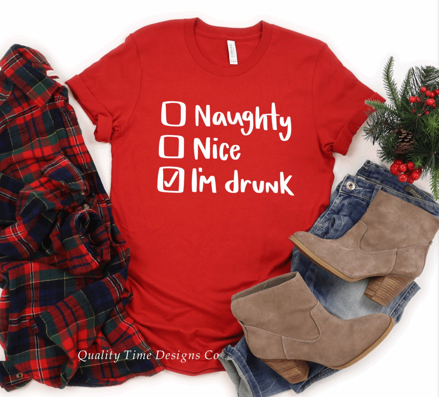 Naughty nice I’m drunk t-shirt