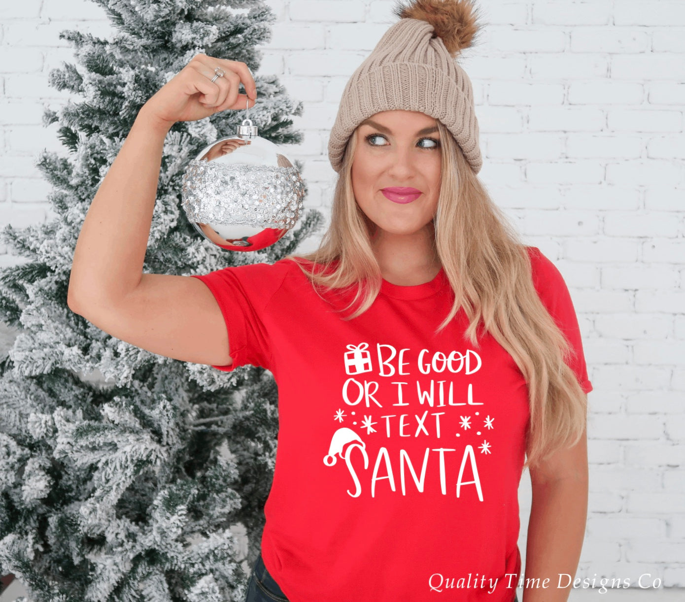 Be good or I will text Santa t-shirt