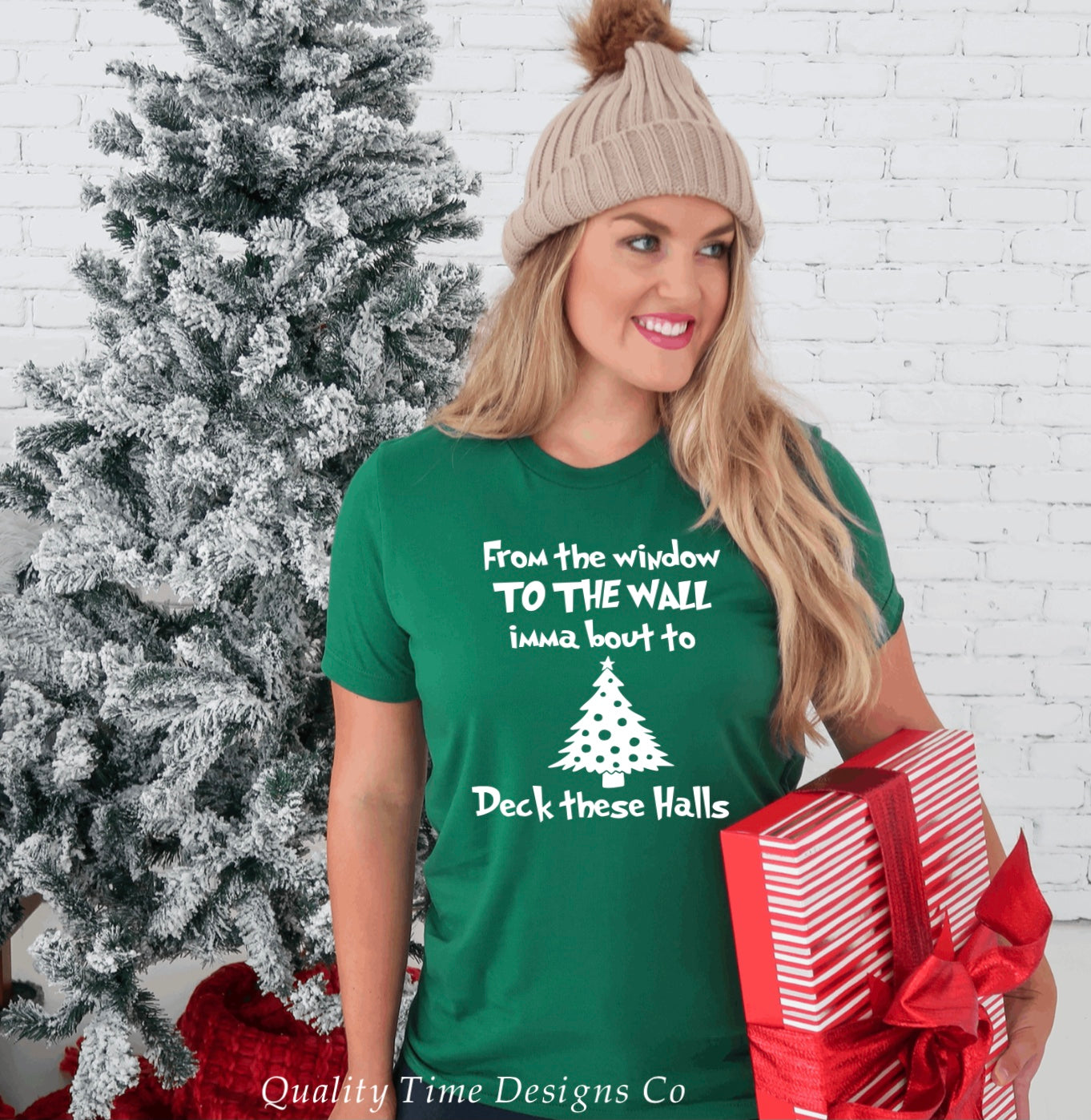 From the window to the wall imma bout to deck these halls t-shirt