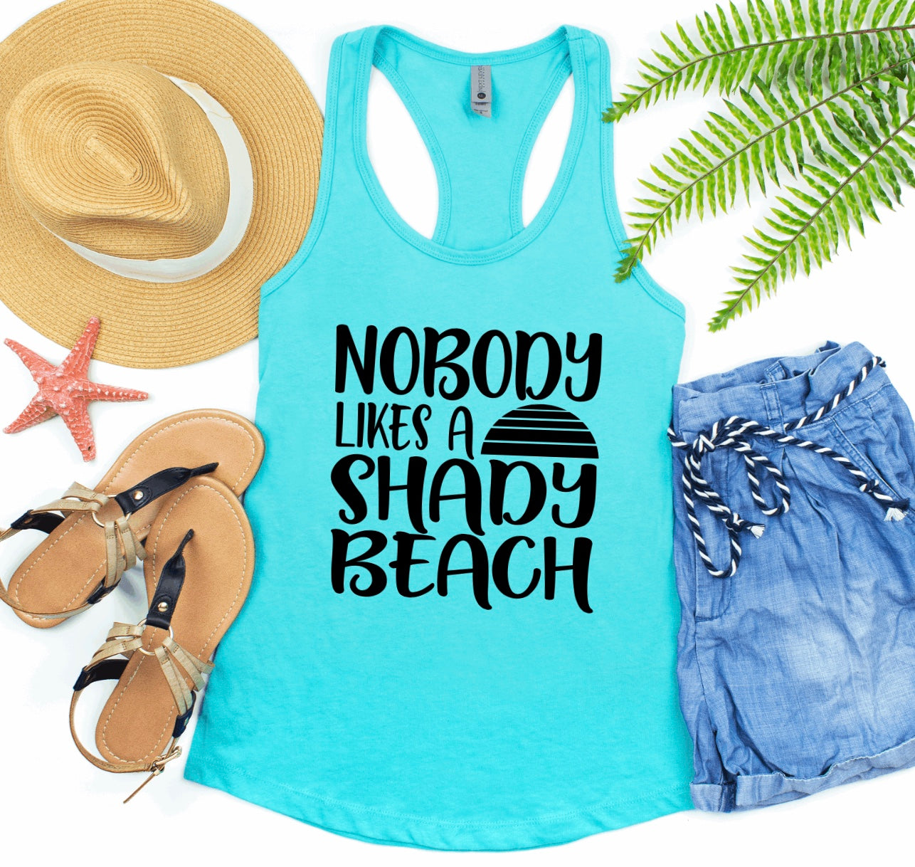Nobody likes a shady beach racerback tank top