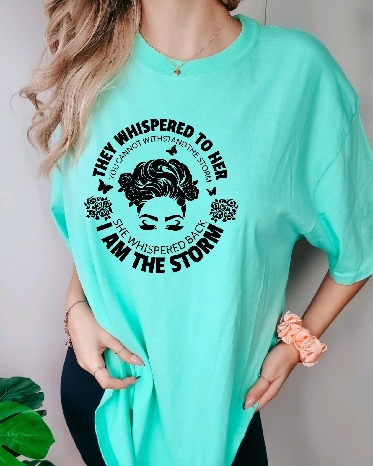 I Am The Storm quote- Comfort Colors Female Empowerment t-shirt