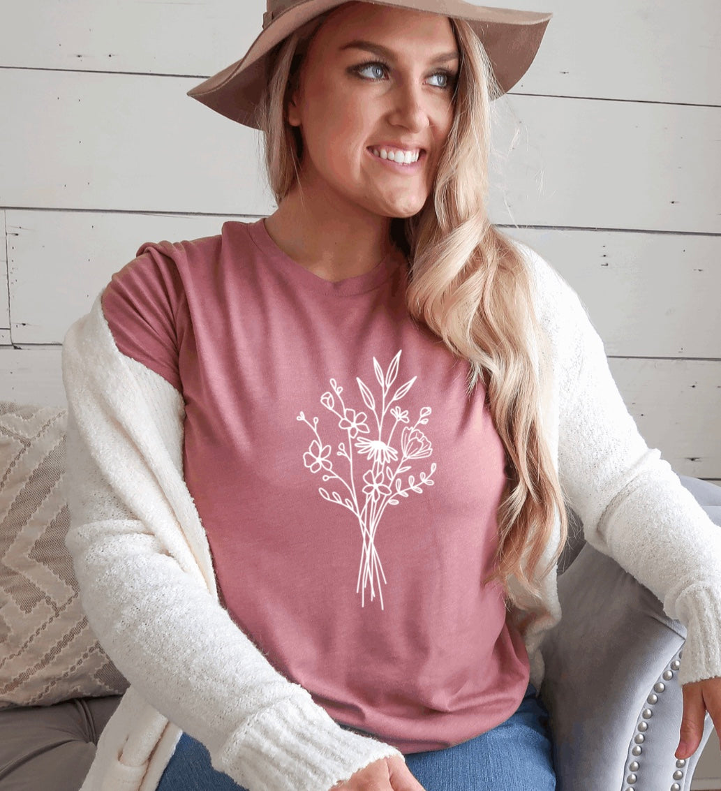 wildflower bouquet t-shirt