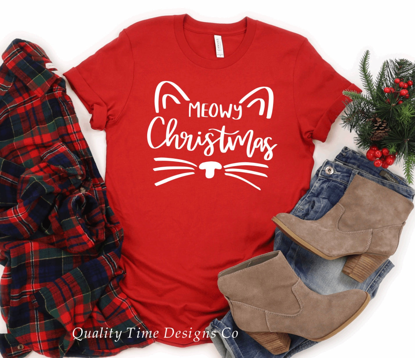 Meowy Christmas t-shirt
