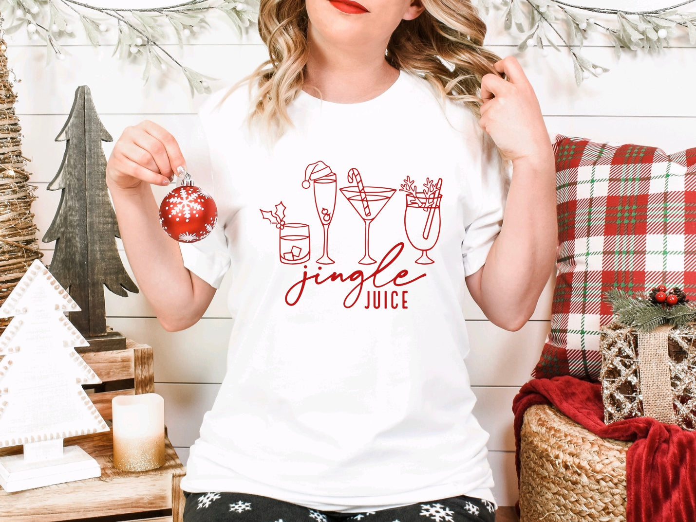 Jingle Juice- unisex Christmas t-shirt for women