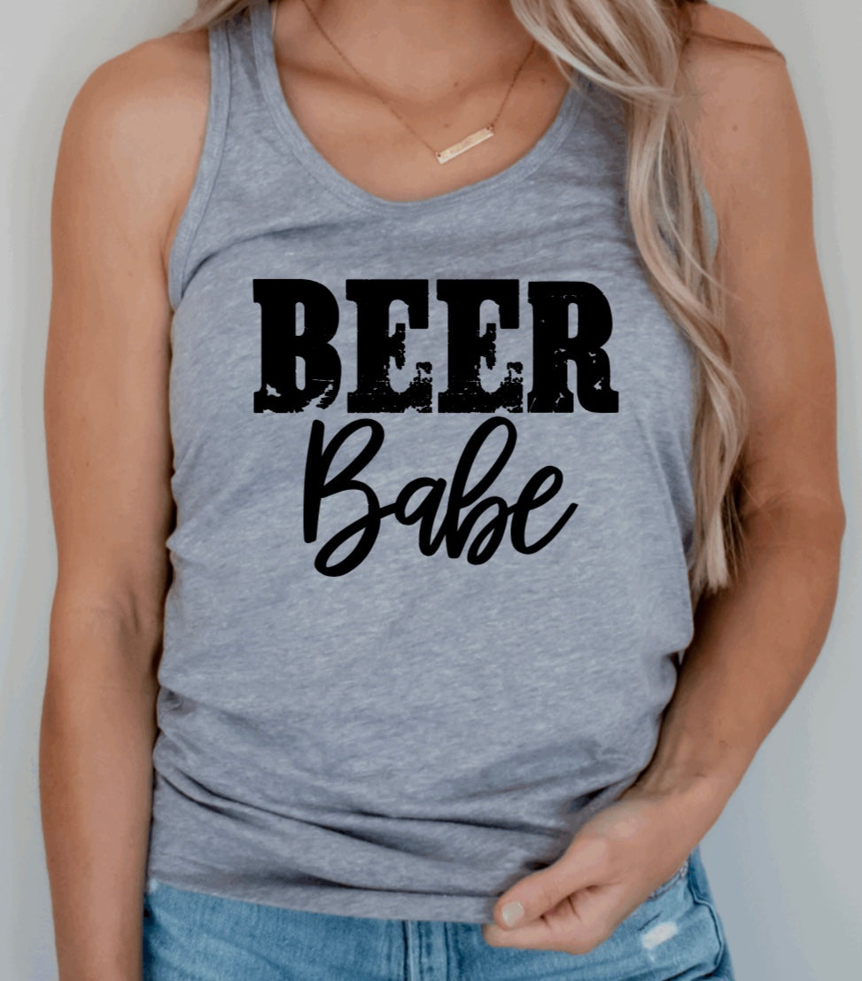 beer babe racerback tank top