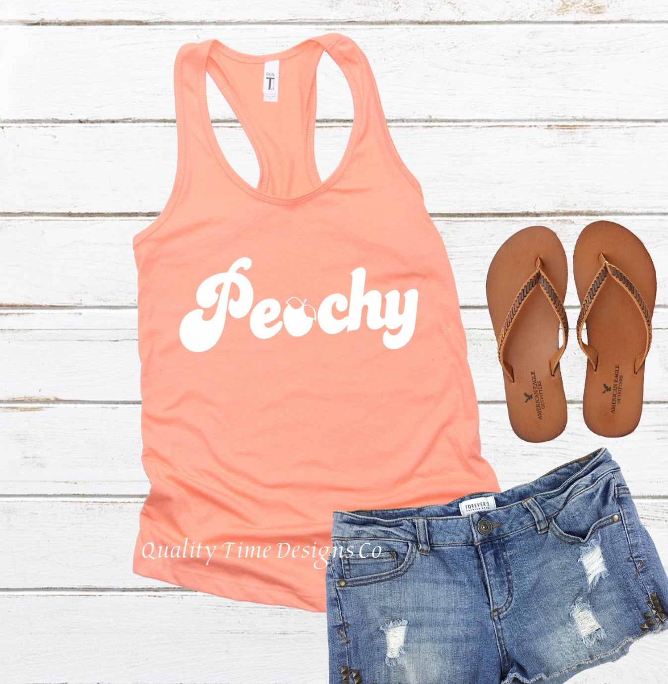 Peachy racer back tank top