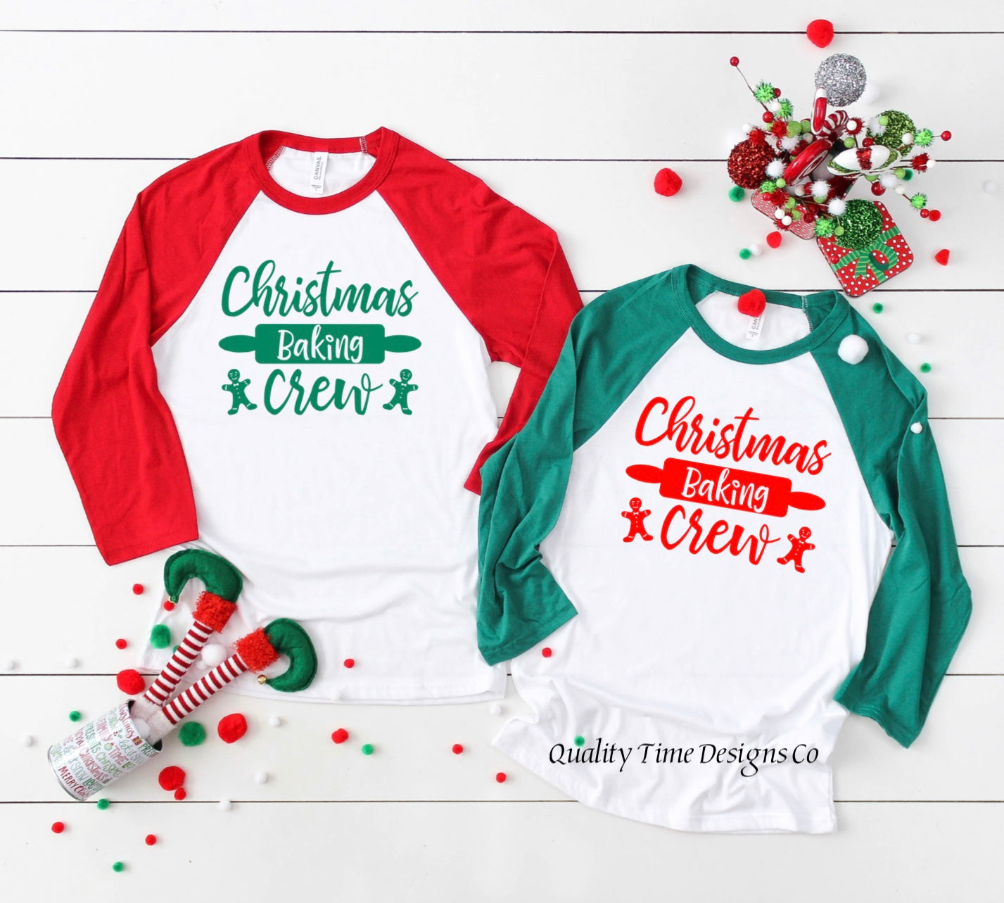 Christmas baking crew raglan