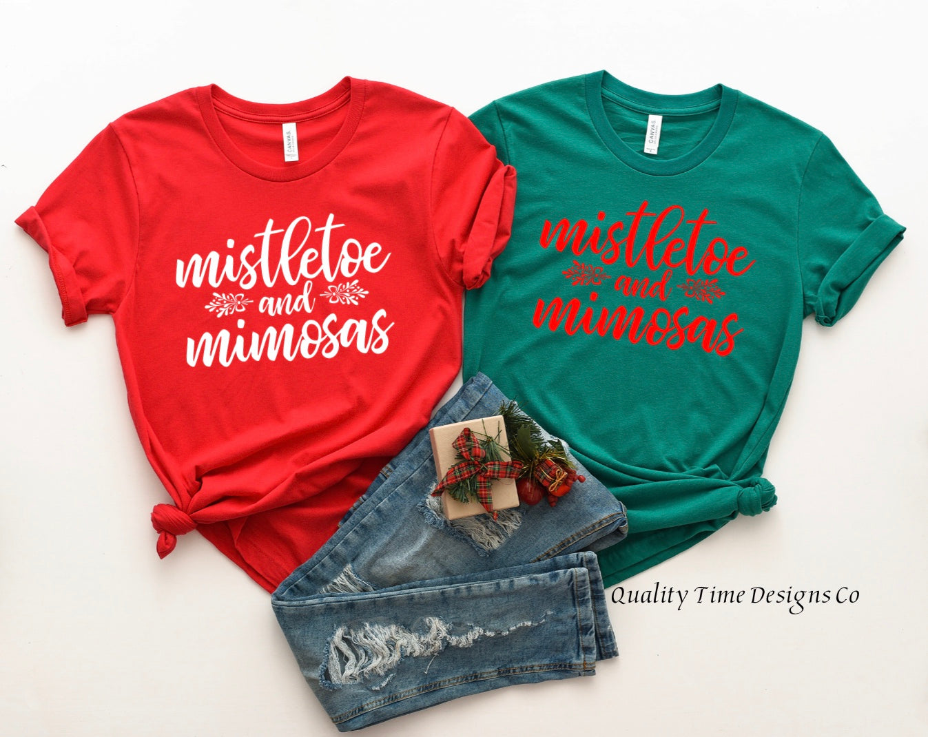 Mistletoe and Mimosas t-shirt