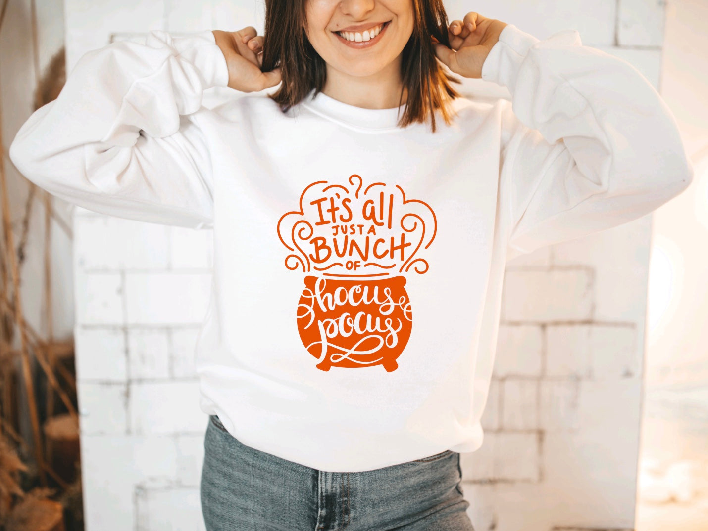 its all just a bunch of hocus pocus cauldron crewneck sweatshirt