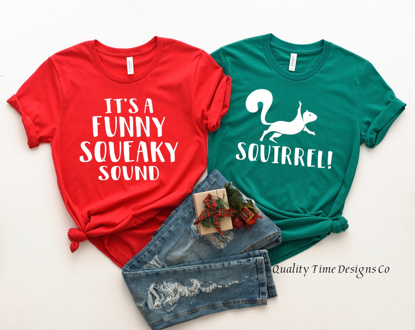 It’s a funny squeaky sound/squirrel t-shirts