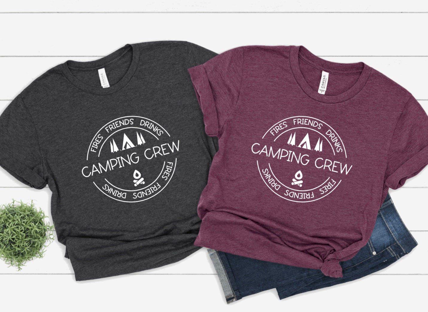 t shirts camping Camping Crew- Camping t-shirt UNISEX XL / HEATHER ROYAL BLUE