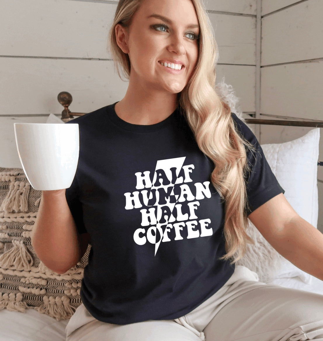 Half Human Half Coffee t-shirt