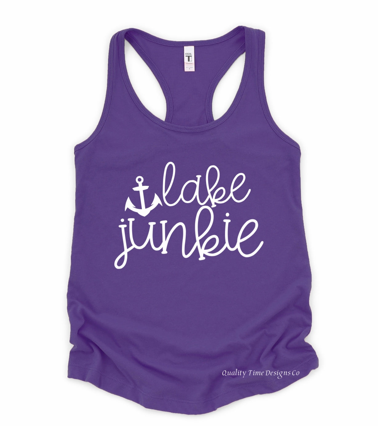Lake junkie racerback tank top