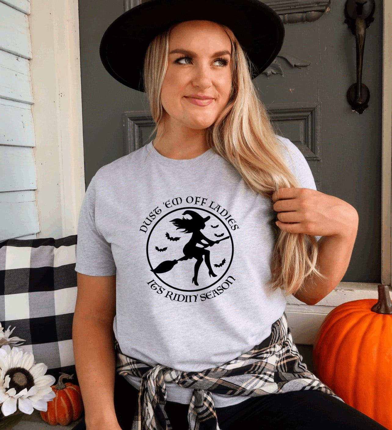 Dust ‘Em Off Ladies its Riding Season- Halloween t-shirt
