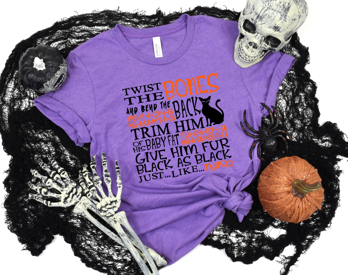 twist the fur and bend the back hocus pocus unisex t-shirt for women in heather purple