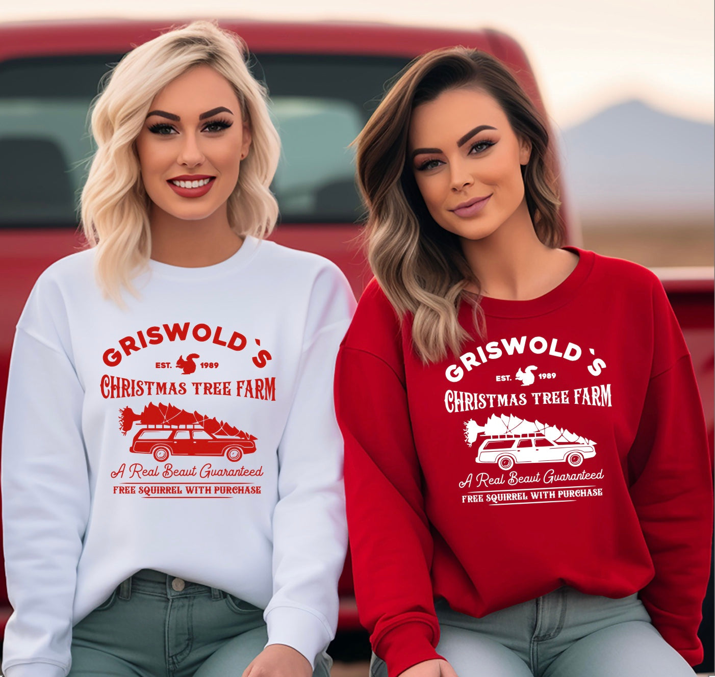 Griswold Christmas Tree Farm Christmas Crewneck Sweatshirt Quality Time Designs Co