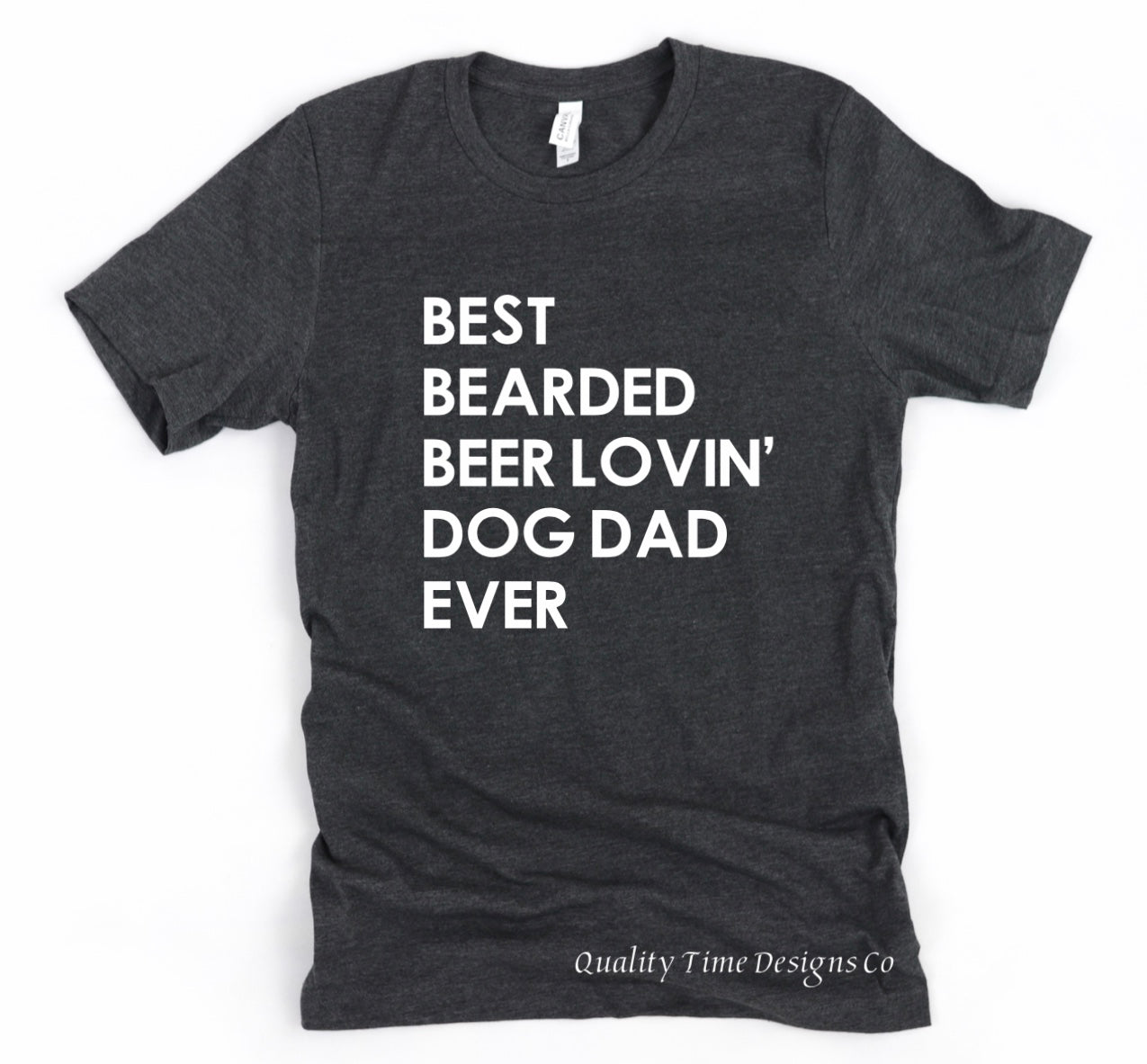 Best bearded beer Lovin dog dad ever t-shirt 