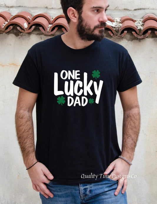 One lucky dad t-shirt 