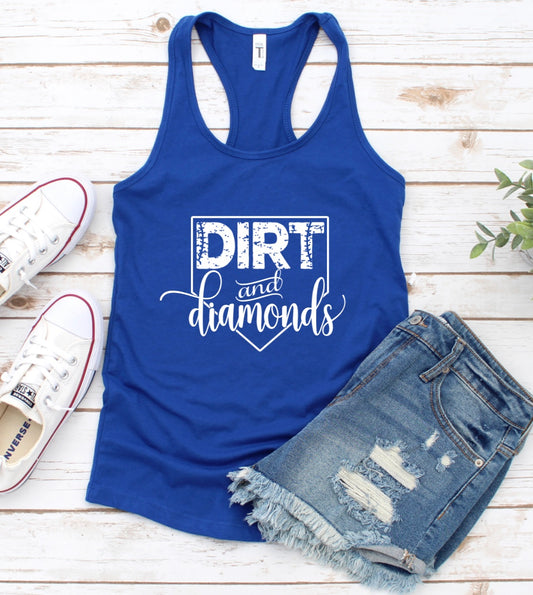 Dirt and Diamonds racerback tank top 