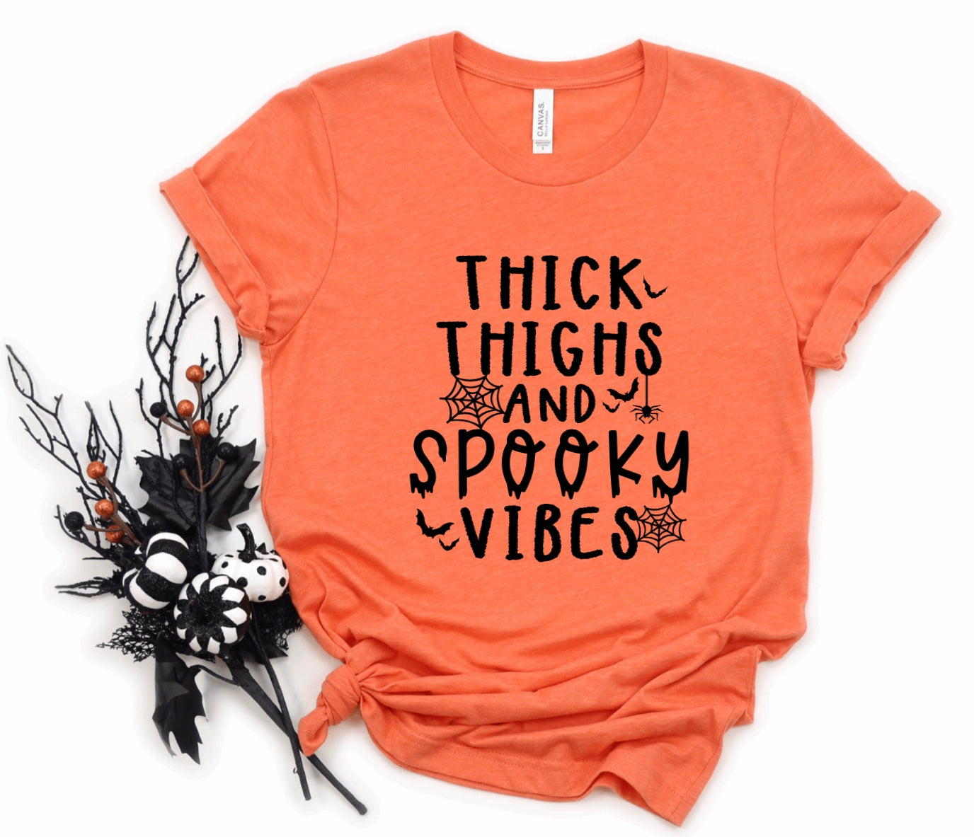 Thick thighs and spooky vibes t-shirt 