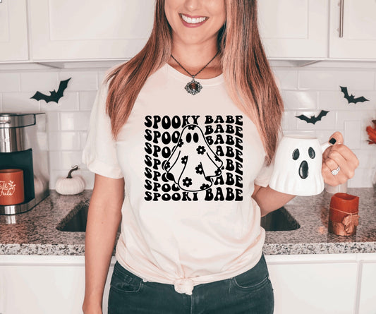 Spooky babe daisy ghost t-shirt 