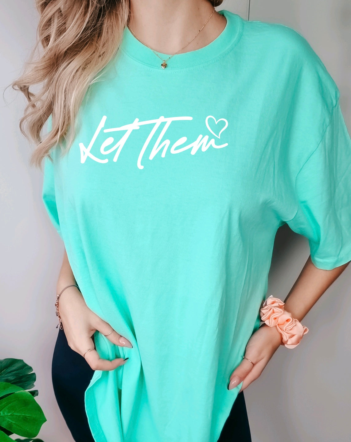 Let Them Comfort Colors t-shirt for women in island reef