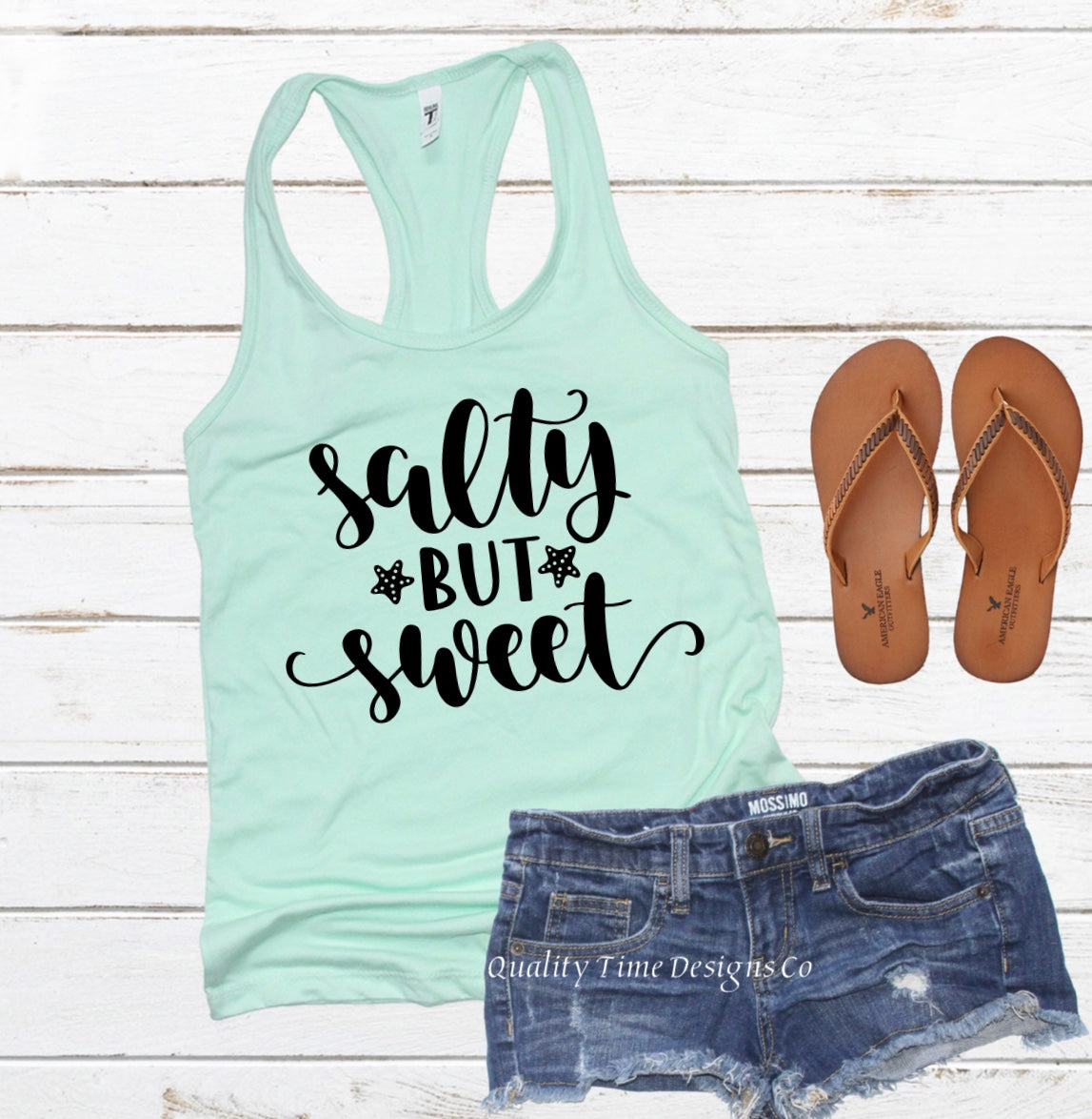 Salty but Sweet racer back tank top 