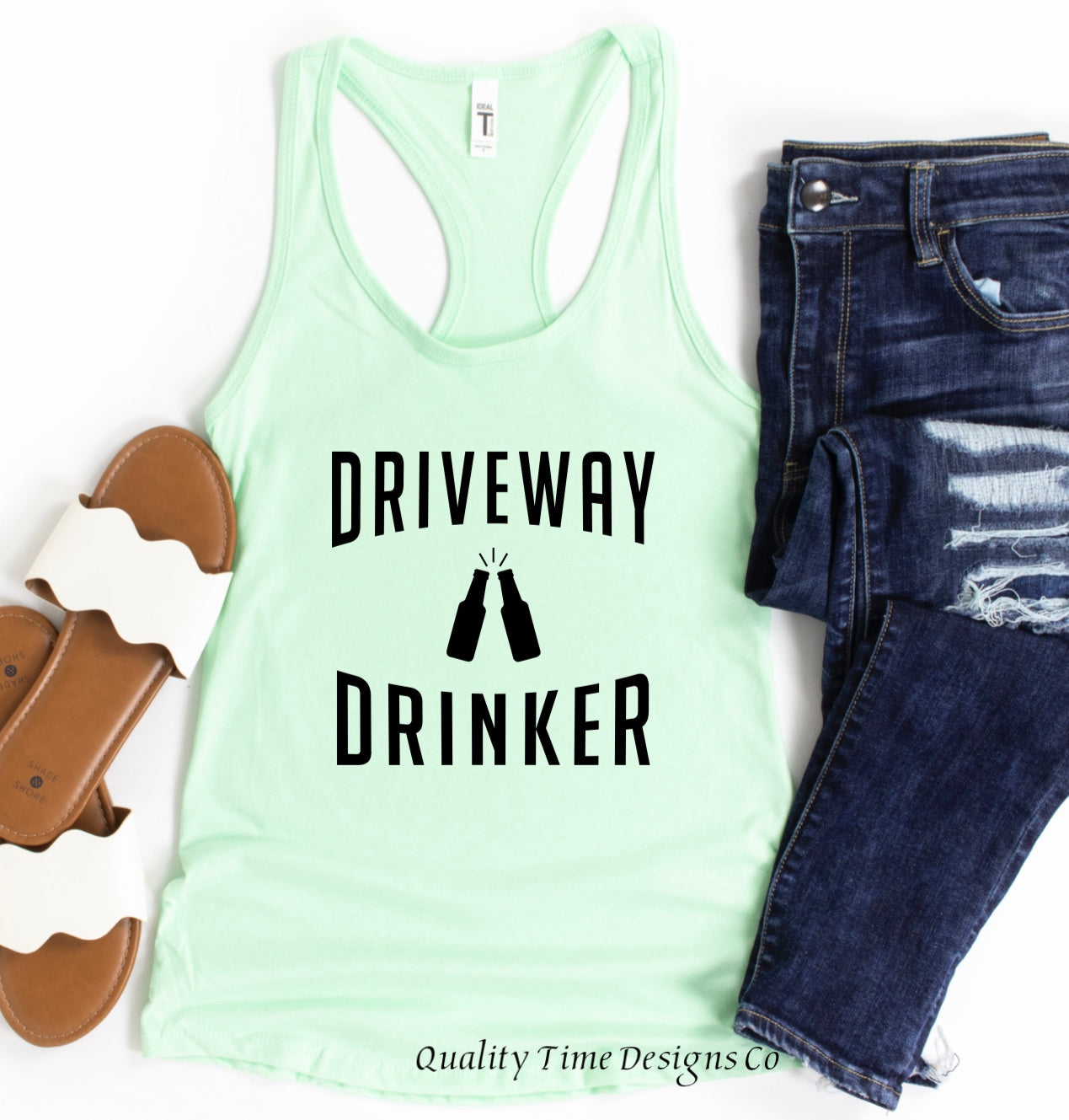 Driveway Drinker racerback tank top