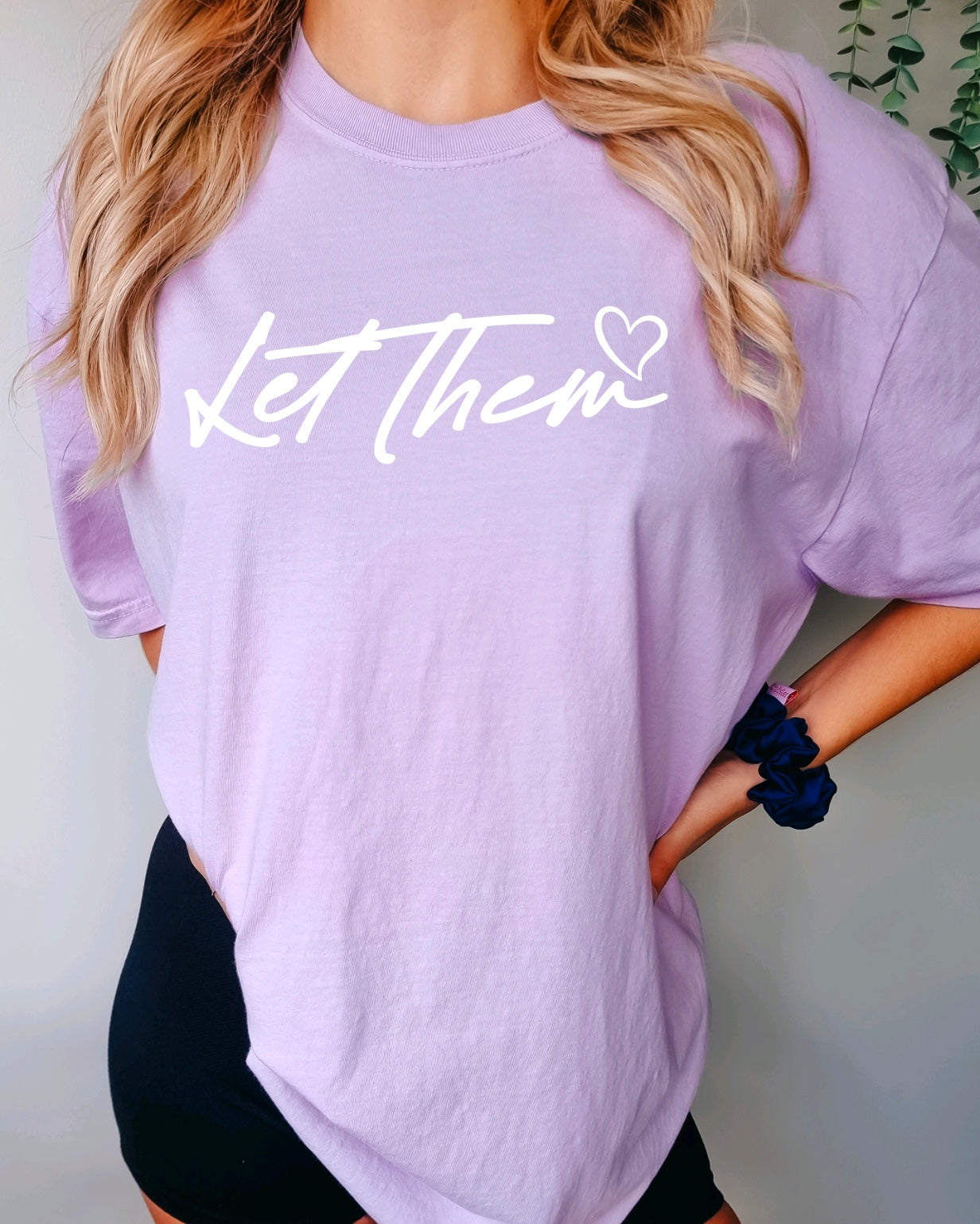 Let Them Comfort Colors t-shirt for women in orchid