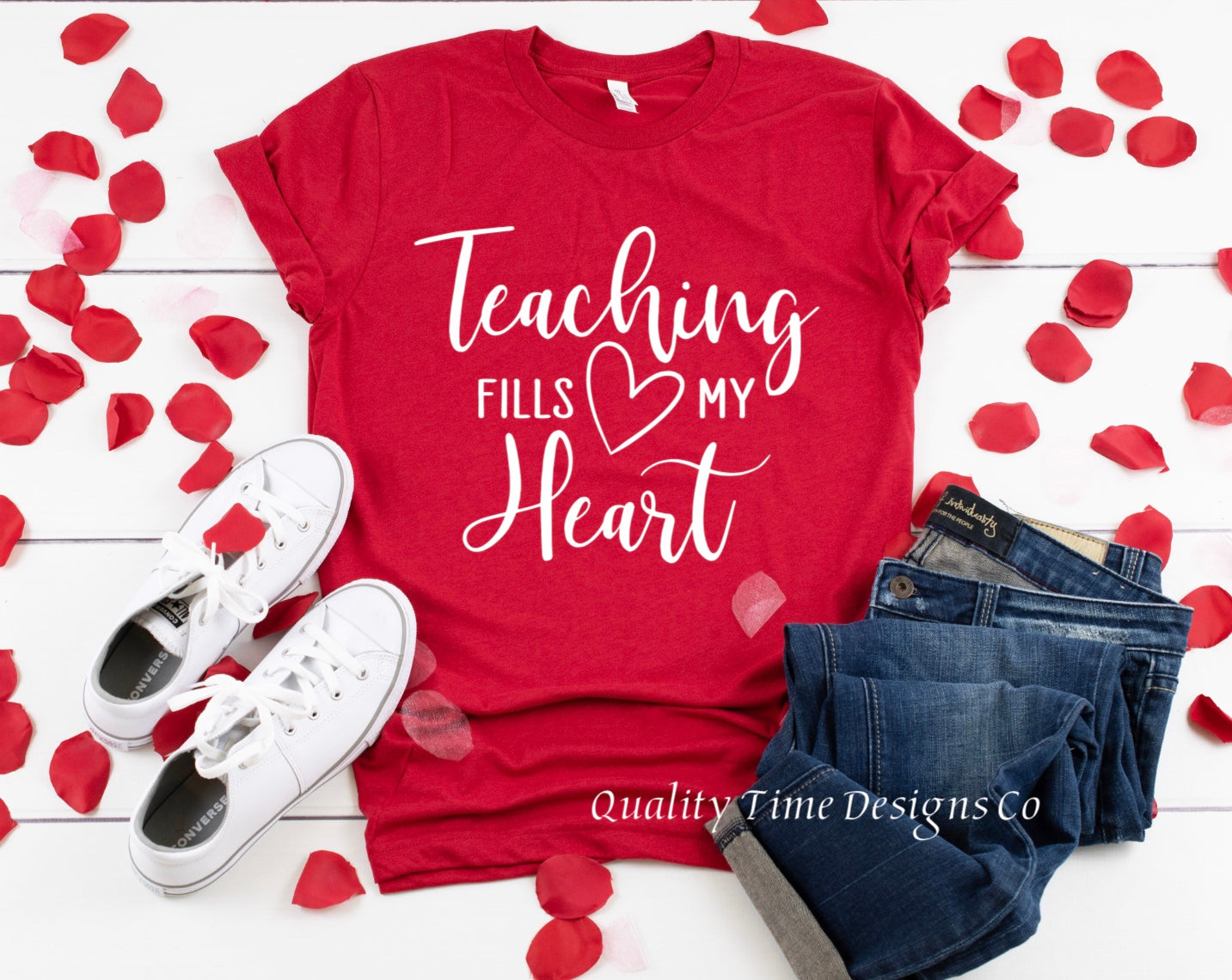 Teaching fills my heart valentines t-shirt 