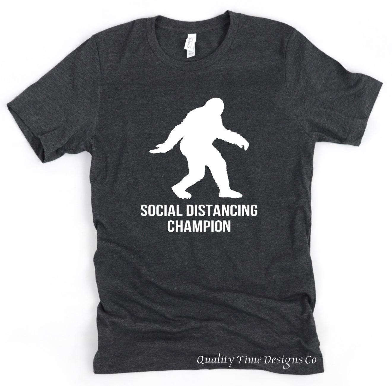 Social distancing champion Sasquatch Bigfoot t-shirt 