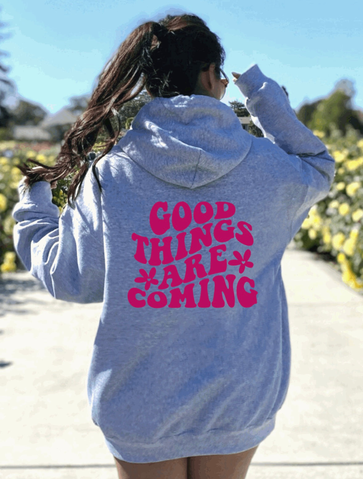 Good things are coming retro hoodie